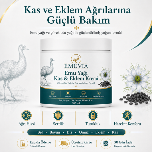 Emuvia- Emu Yağlı ve Çörek Otlu Ağrı Kremi