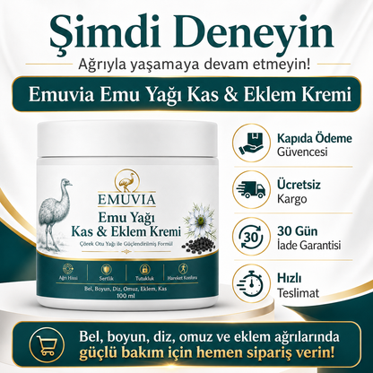 Emuvia- Emu Yağlı ve Çörek Otlu Ağrı Kremi