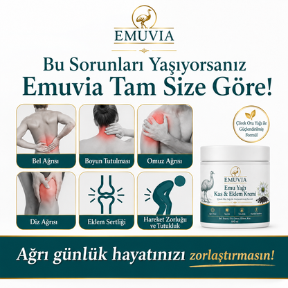 Emuvia- Emu Yağlı ve Çörek Otlu Ağrı Kremi